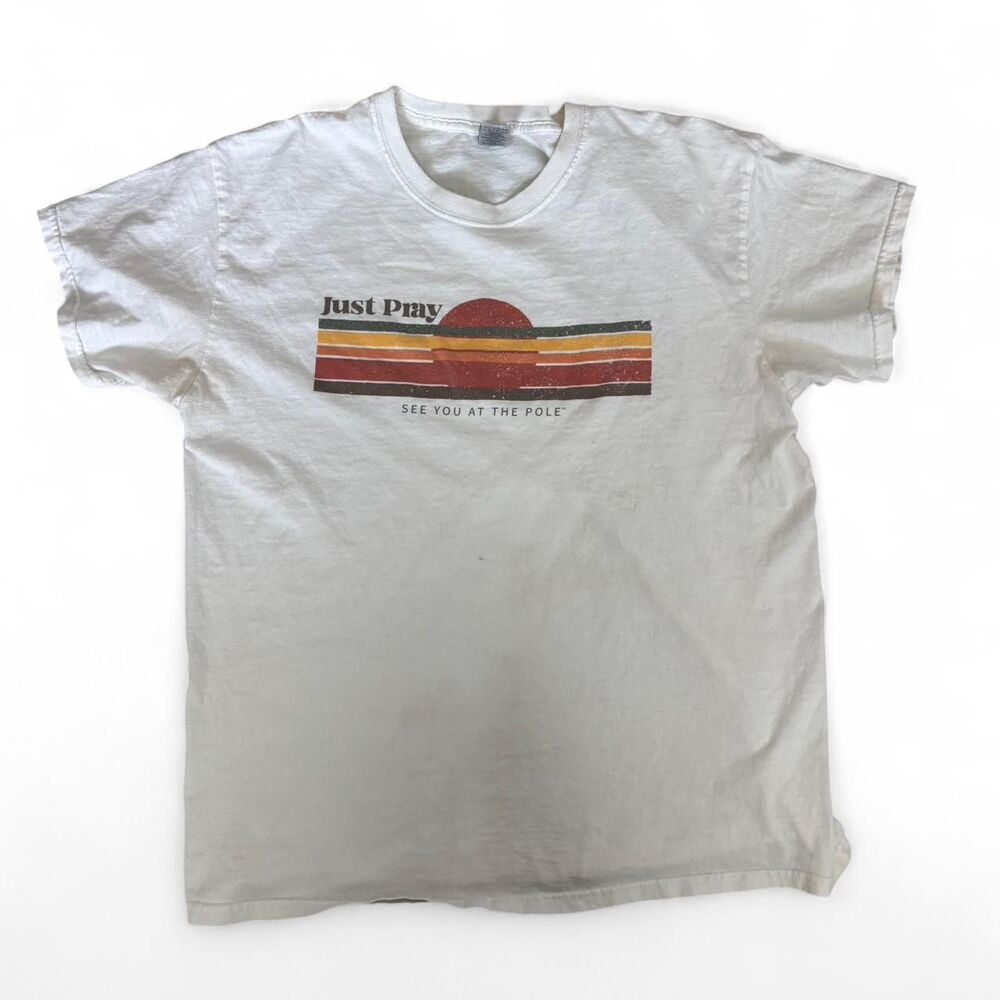 Gildan Women's White and Orange T-shirt